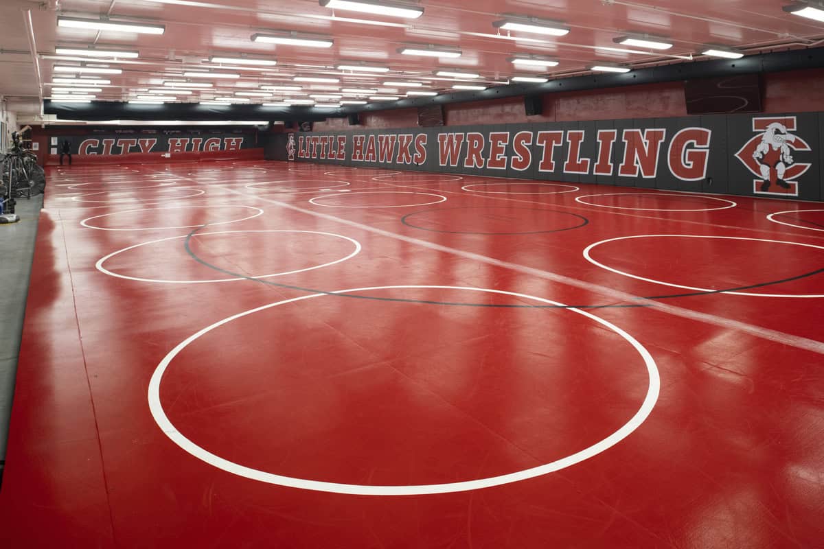 City High School Addition and Renovation, Iowa City, Iowa, wrestling room