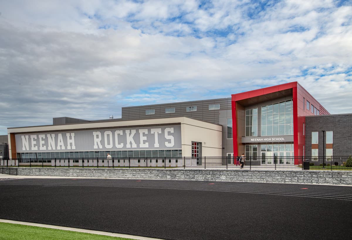 Neenah High School Exterior from Stadium