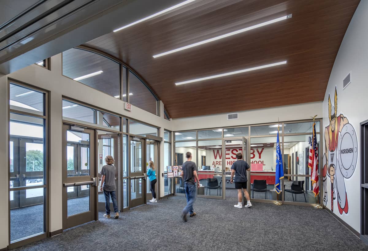 Westby High School lobby