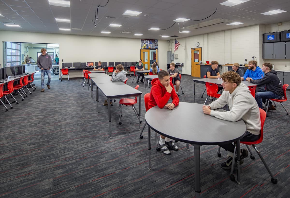 Westby High School tech lab classroom