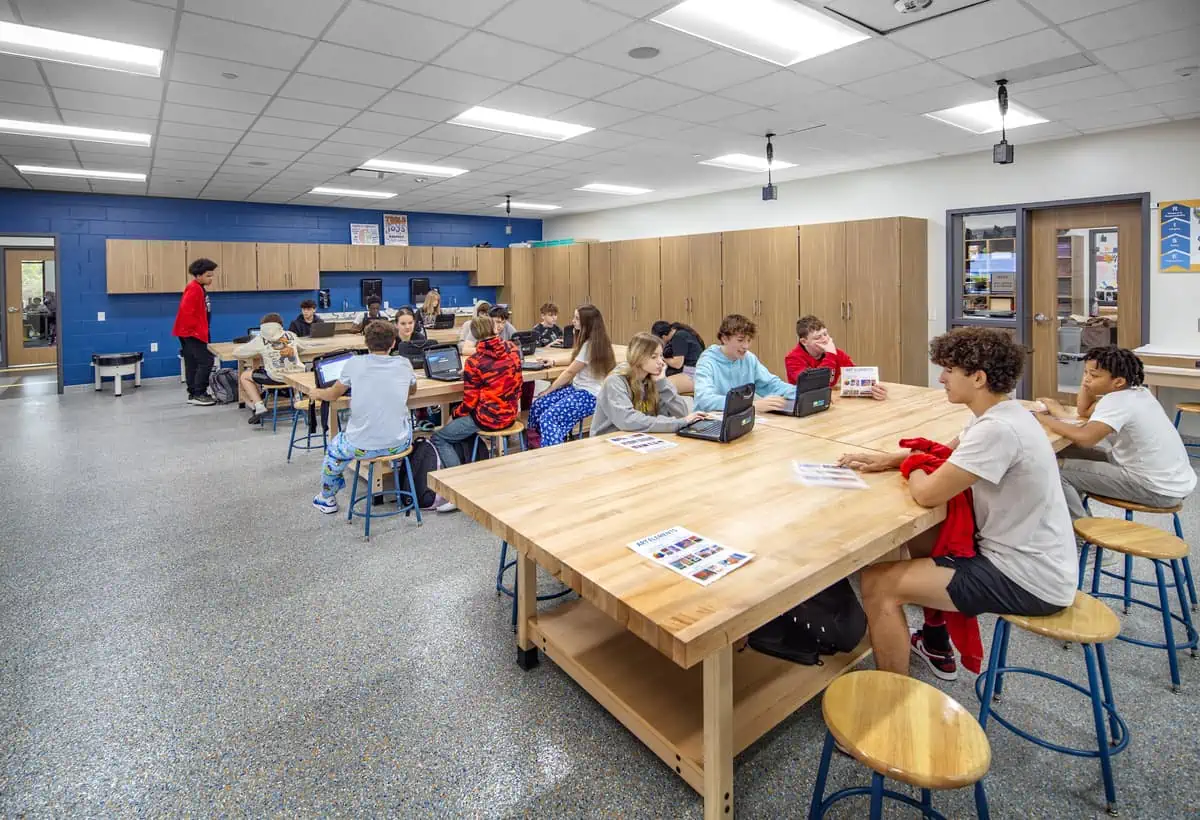 3D art room, New Vel Phillips Middle School, Oshkosh WI