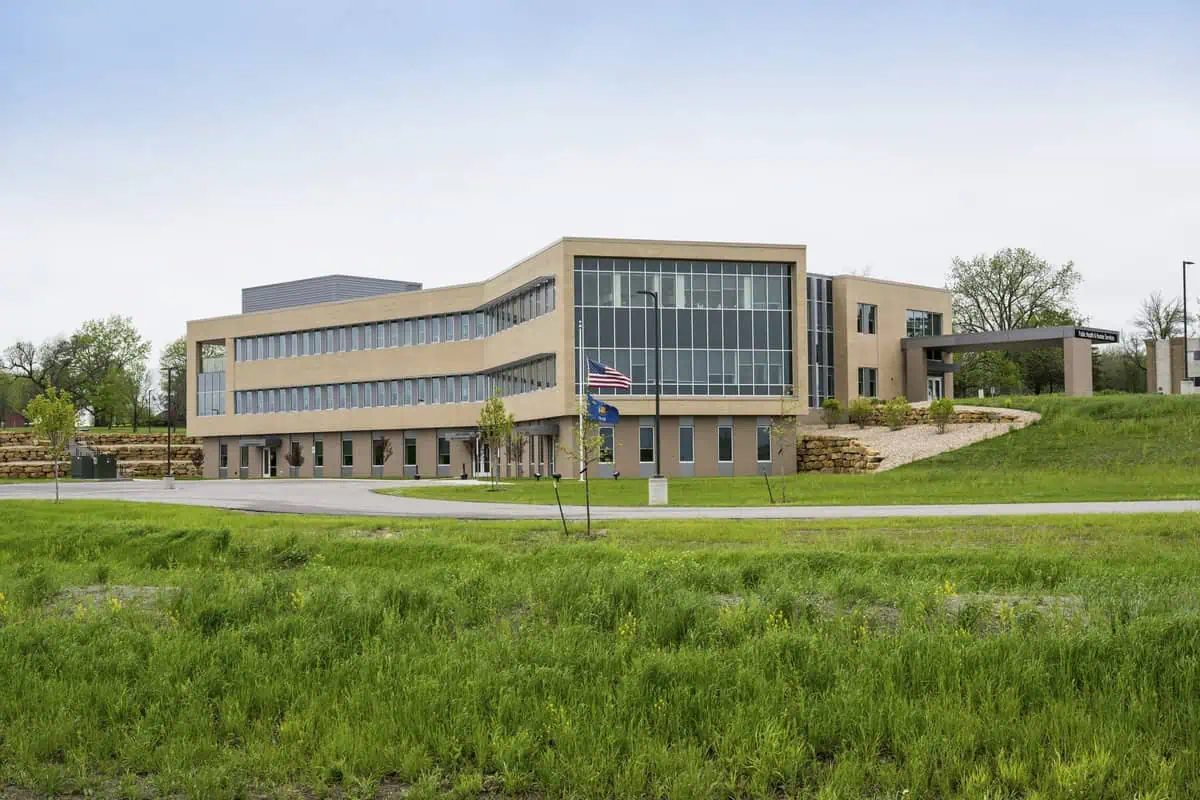 Exterior of Green County Government Services Building.