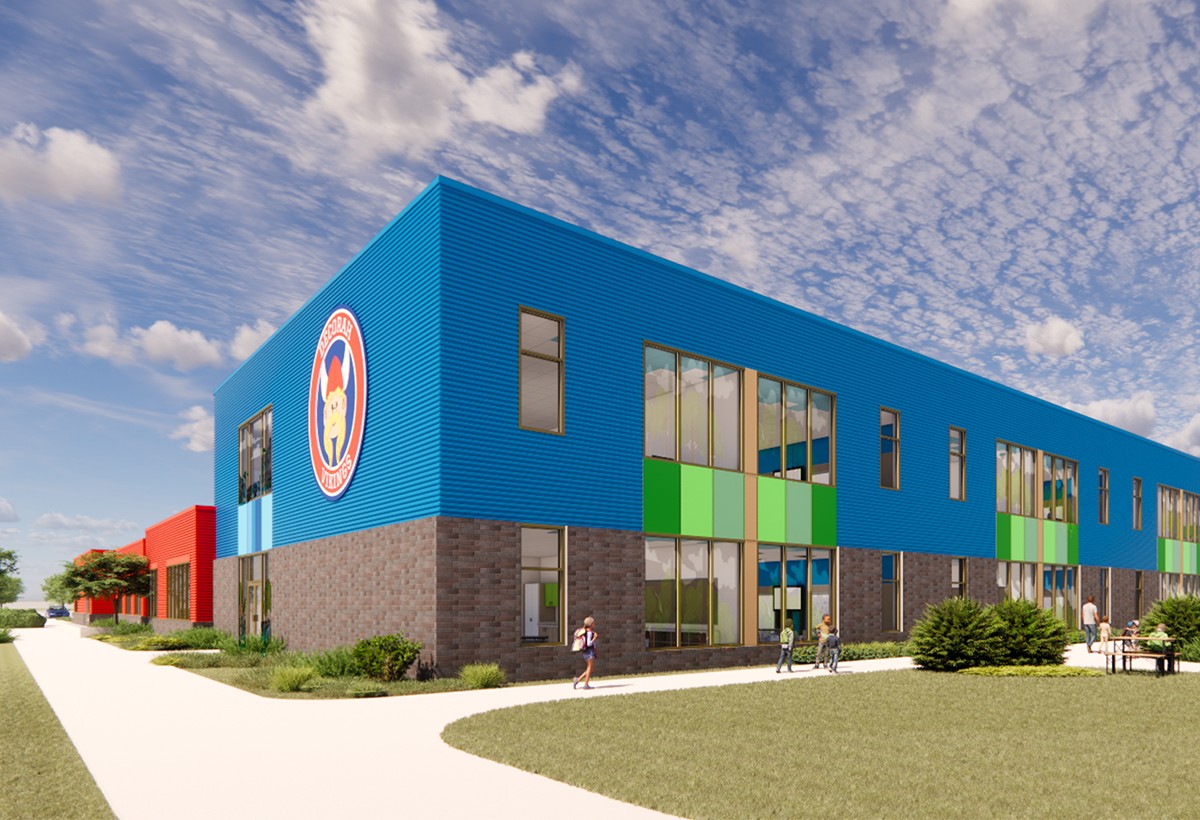 Rendering: Decorah Community School District, New Pre-K through 2nd Grade Elementary School, Decorah, Iowa