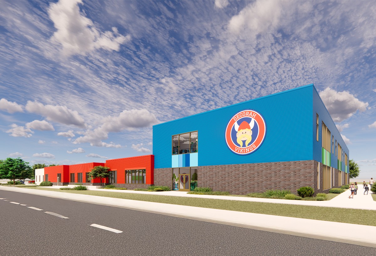 Rendering: Decorah Community School District New Pre-K through 2nd Grade Elementary School, Decorah, Iowa