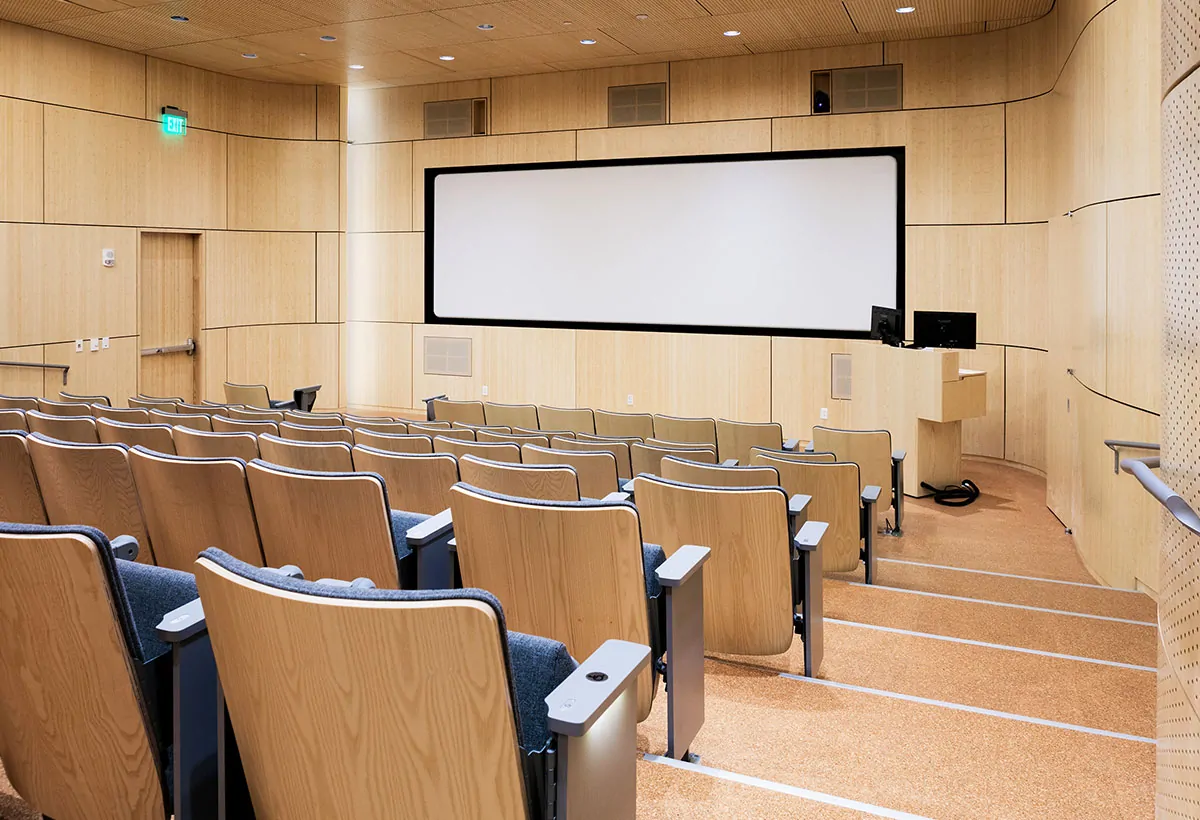 Lecture auditorium at the University of Iowa Visual Arts Building